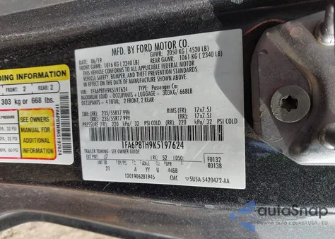2019 Ford Mustang Ecoboost from USA, damaged, VIN 1FA6P8TH9K5197624